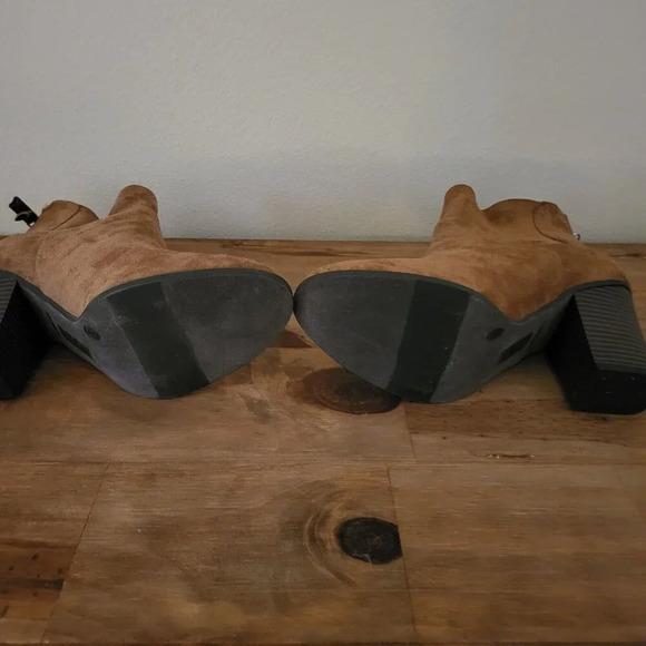 Brash Stacked Healed Suede Ankle Booties Size‎ 9 - Picture 5 of 9